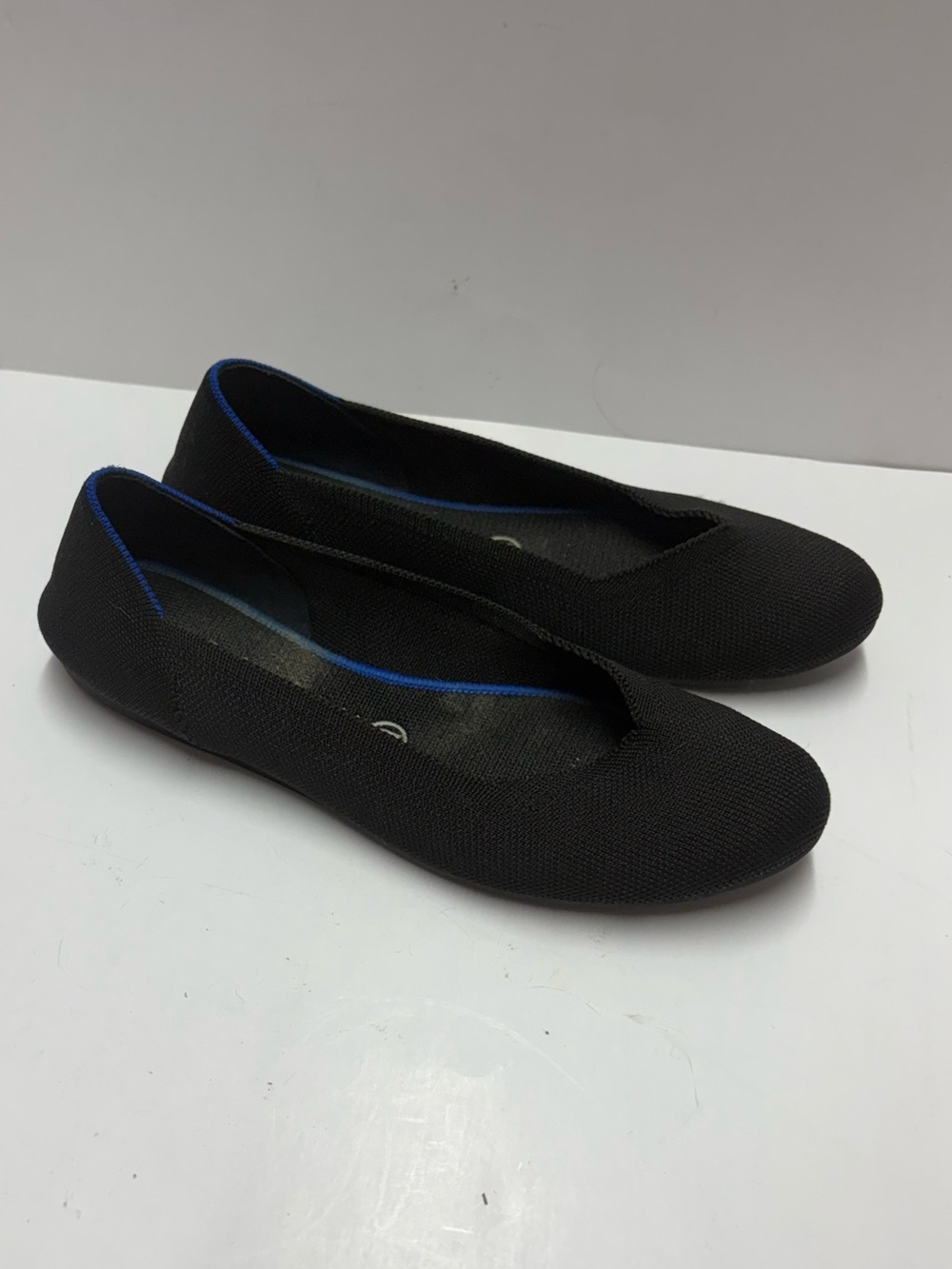 Rothy's Classic Black Flat Slip On Shoes Sz 8.5